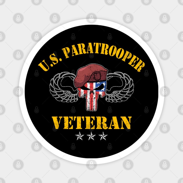 US Paratrooper Army Veteran Airborne Division - Veterans Day Gift Magnet by floridadori